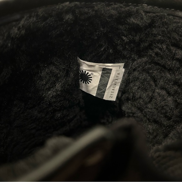 UGG Classic Rebel Biker Platform Boots Black Women’s 11 Leather Buckle Lined - Picture 5 of 6